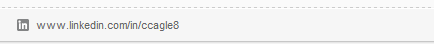 Where LinkedIn shows your profile URL